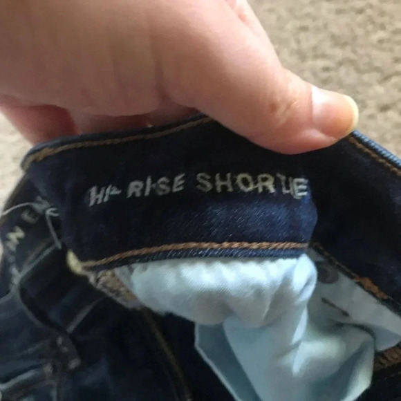 American Eagle Hi Rise Shortie Jean Shorts - Picture 2 of 5